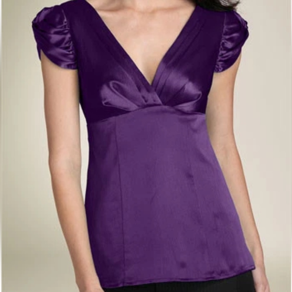 Nanette Lepore Purple Silk Blouse NANETTE LEPORE Milly Classic - Picture 1 of 7